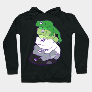 Aromantic Pride Frog Stack Hoodie